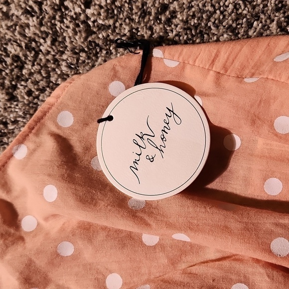 MILK & Honey Women's Polka Dot Halter Top - Picture 2 of 6